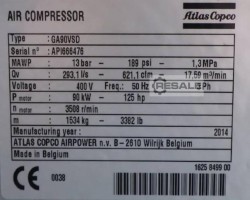 Maschine: ATLAS COPCO GA90VSD 