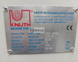 Maschine: KNUTH KBH 2000 Bettfräsmaschinen