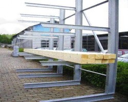 Maschine: EUROPAEISCHER MARKENHERSTELLER Kragarmregal, feuerverzinkt doppelseitig, 5,18m H, 1,20m Arme, 860kg