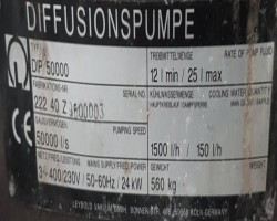 Maschine: LEYBOLD DIP 50000 Diffusionspumpe Vakuumpumpe