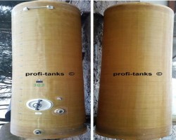 Maschine: JUNO vertikaler stehend guter Zust. P93 Polyestertank 11.000 L GFK-Tank Lagertank