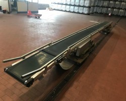 Maschine: TRANSNORM 1100 Gurtförderer, Steigförderer, Förderband 7,1 Meter
