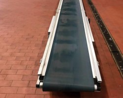 Maschine: TRANSNORM 1100 Gurtförderer, Steigförderer, Förderband 7,18 Meter