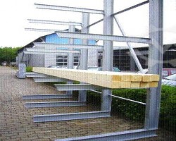 Maschine: EUROPAEISCHER MARKENHERSTELLER Kragarmregal, feuerverzinkt doppelseitig, 3, 50 m H, 1, 20 m Arme, 750kg