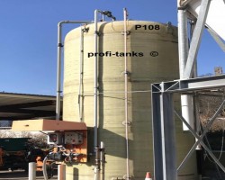 Maschine:   P108 Polyestertank 40.000 Liter GFK doppelwandig