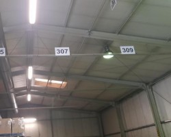 Maschine: DEUTER  480 m², 16x30 m, 5 m hoch HALLE 480m² 16x30m / 5m Schnellbau Stahlhalle 1998