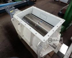 Maschine: UMWELTTECHNIK KREISEL ADG 630 x 800 x 21-24 Z Zellenradschleuse aus Edelstahl 800 x 500 mm