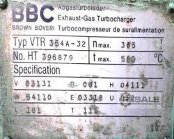 Maschine: BBC VTR354A-32 Turbolader