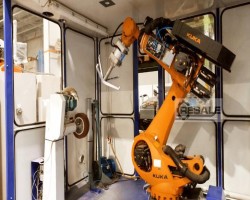 Maschine: BERGER with KUKA Roboter KR 180 Schleifzellen, -Systeme und -Strassen
