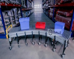 Maschine: REGALUX EPR610-4000 Scherenrollenbahn Länge 4000mm Rollenbreite 610mm