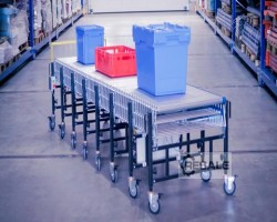 Maschine: REGALUX EPR760-8000 Scherenrollenbahn Länge 8000mm Rollenbreite 760mm