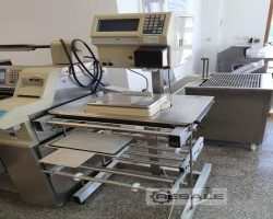 Maschine:  machine with a scale Folienwickel- und Verpackungslinien