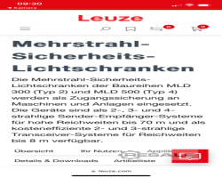 Maschine: LEUZE diverse Sicherheitslichtschranken