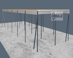 Maschine:  10x25m Uk: 3,0m Lagerbühne