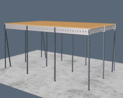 Maschine:  ca. 10 x 15 m, UK: 3,0 m Lagerbühne