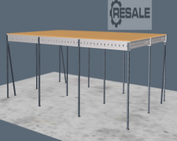 Maschine:  500Kg/qm System ca. 10 x 15 m, UK: 2,5 m