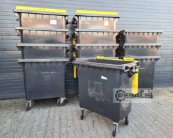 Maschine: WEBER 770l / black / top yellow Müllcontainer MGB Müllgroßbehälter