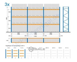 Maschine: NEDCON  Palettenregal 6 m, 12 Rahmen, 54 Traversen 3,6m/3t