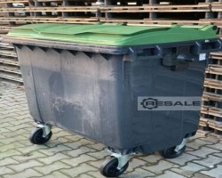 Maschine: SSI SCHäFER Vol. 770 l / black/green Müllcontainer MGB Müllgroßbehälter