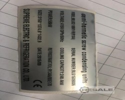 Maschine: SUPREME ELECTRIC+REFRIGERATION semi-hermetic screw condensing Chiller