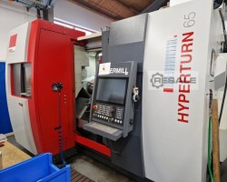 Maschine: EMCO HT65-SMYB-Powermill G1 Bigbore CNC Doppelspindeldrehmaschinen