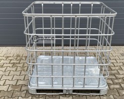 Maschine: IBC 1.200 x 1.000 x 1.150 mm Gitterbox Transportbox Brennholzbox