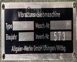 Maschine: ALLGAIER D 1200 Vibrationssieb