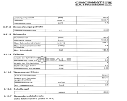 Maschine: CINCINNATI Talos 45-30 G Einschneckenextruder