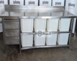 Maschine:  3 drawers Edelstahltisch
