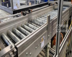 Maschine: INTERROLL 5600-410-2175-75-DC-RH-X-S-0,3 Rollbahn Förderband Rollenförderer mit Antrieb