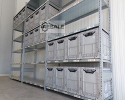 Maschine: SCHäFER R3000 KISTENREGAL Regallänge: 4,92 lfm. Fachbodenregale