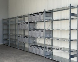 Maschine: SCHäFER R3000 KISTENREGAL Regallänge: 8,19 lfm. Fachbodenregale