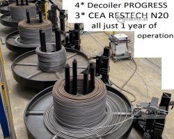 Maschine: PROGRESS DECOILER Haspel Baustahl Drahtziehmaschinen