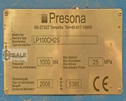 Maschine: PRESONA LP100 CH2 S Kanalballenpressen