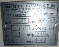 Maschine: BREVETTI E.GASPARIN + C. 50COR 2 Rollenverpackungsmaschinen