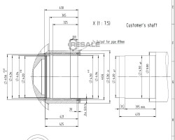 Maschine: SEW XP3FH160/F Großes Planetengetriebe i=81 297711 Nm