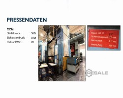 Maschine: ERFURT PKZZ 1V 500.1 Kurbelpressen