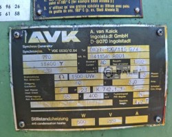 Maschine: A. V. K. DIDBN 120/115 G / 4 Notstromaggregate