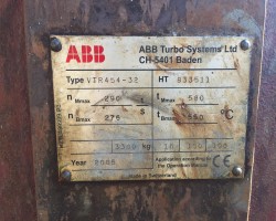 Maschine: ABB VTR 454-32 EXHAUST GAS TURBOCHARGER