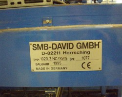 Maschine: SMB-DAVID 1020.2.NC Fräszentrum Schaumstoff